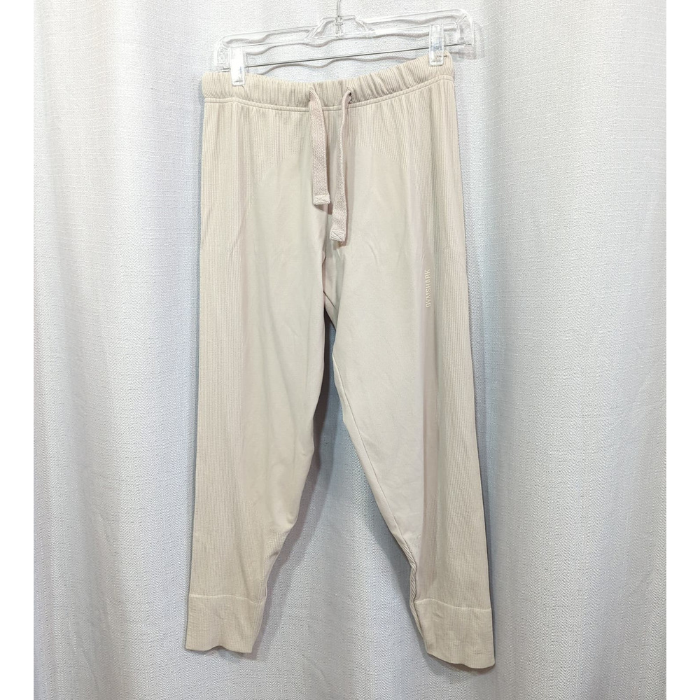 Gymshark Joggers Womens Small Cream Drawstring